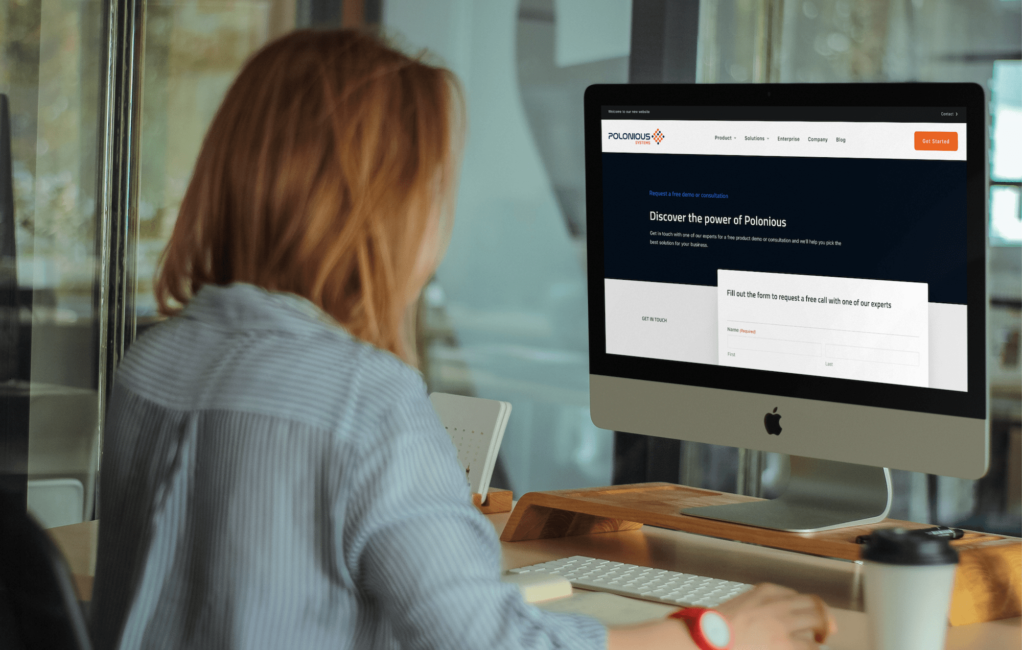 Polonious Website Mockup