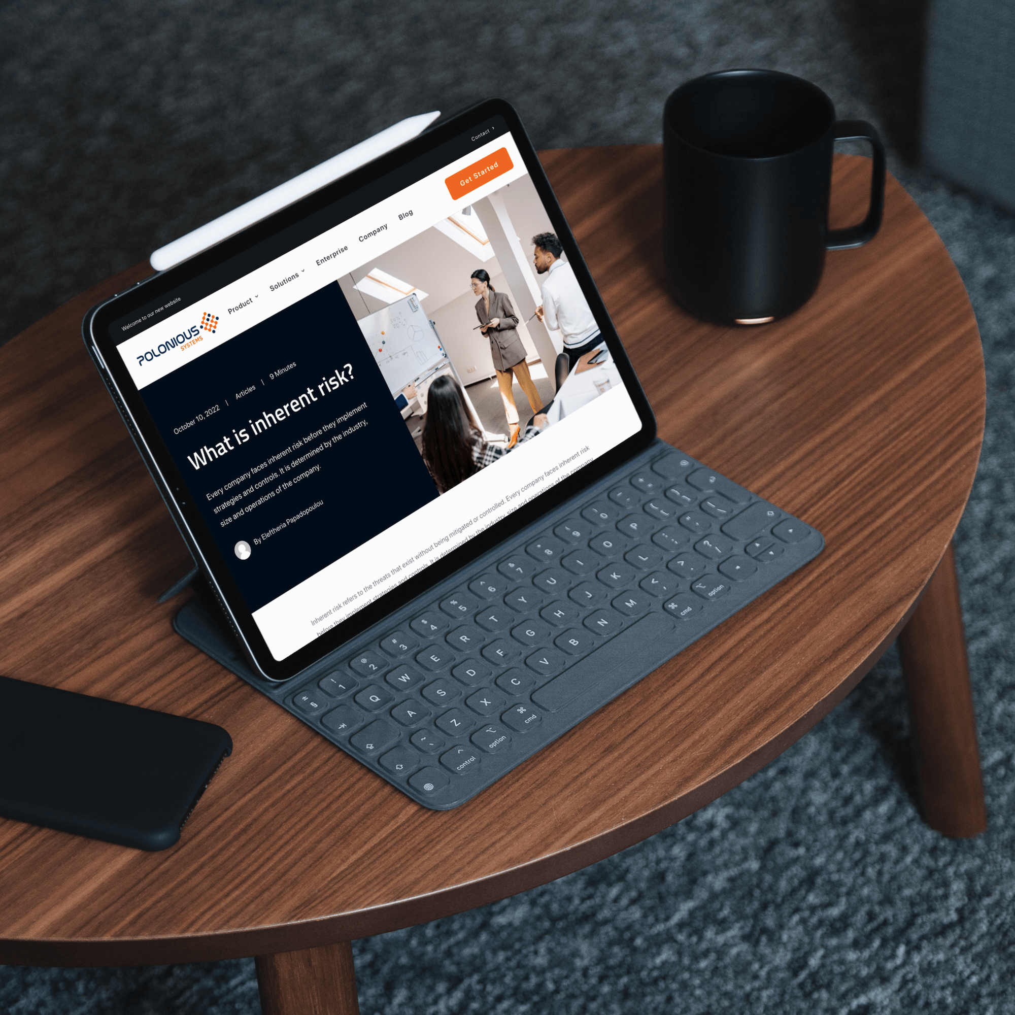 Polonious Website Mockup