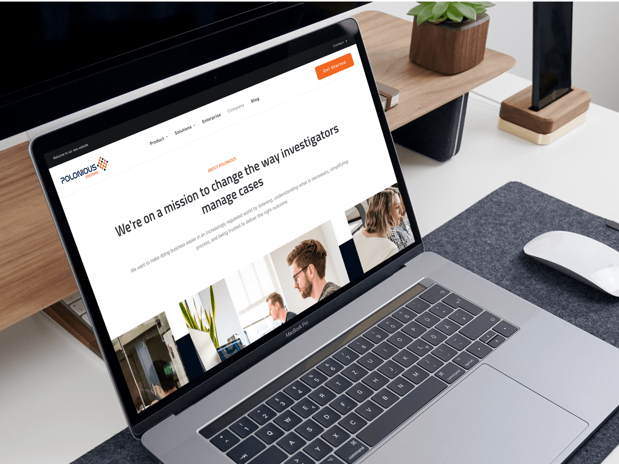 Polonious Website Mockup